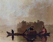 George Caleb Bingham Fur Traders Descending the Missouri oil painting